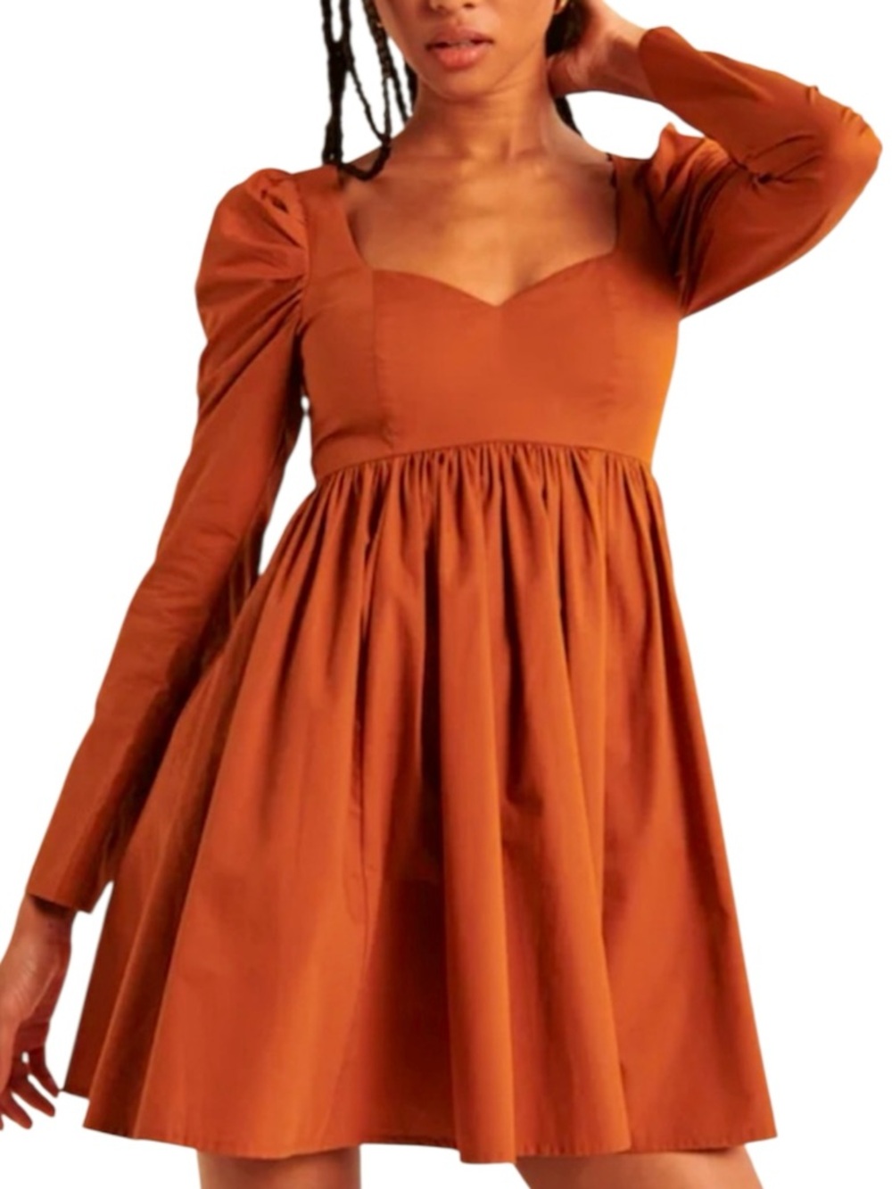 NWT Abercrombie & Fitch Puff Sleeve Babydoll Dress Size XS